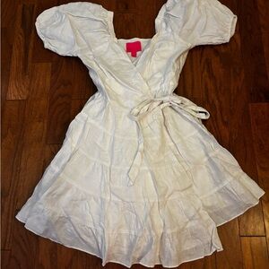 Lilly Pulitzer linen Wrap Dress white